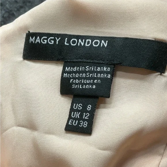 NWT Maggy London Women's Floral Embroidered Halter Midi Dress with Back V-neck - Picture 4 of 6